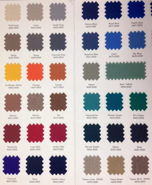 Cinta de unión Sunbrella acrílico 1" borde de costura SESGO 10 yardas ELIGE COLOR