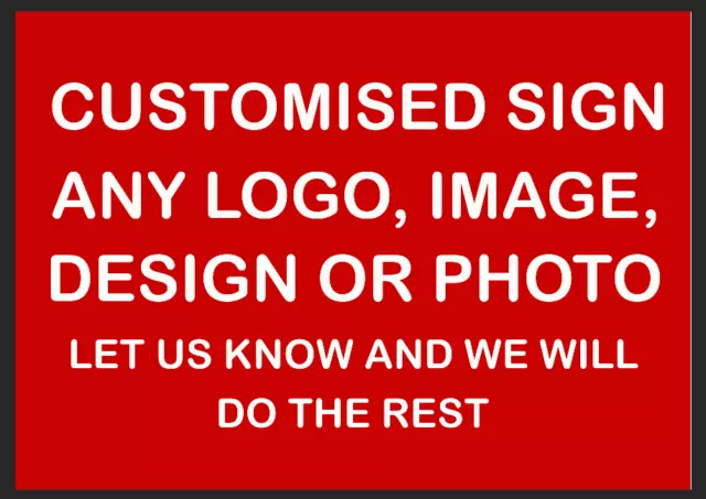 Customised Custom Made Personalised Metal Sign Handmade Any ColourAny Logo Image