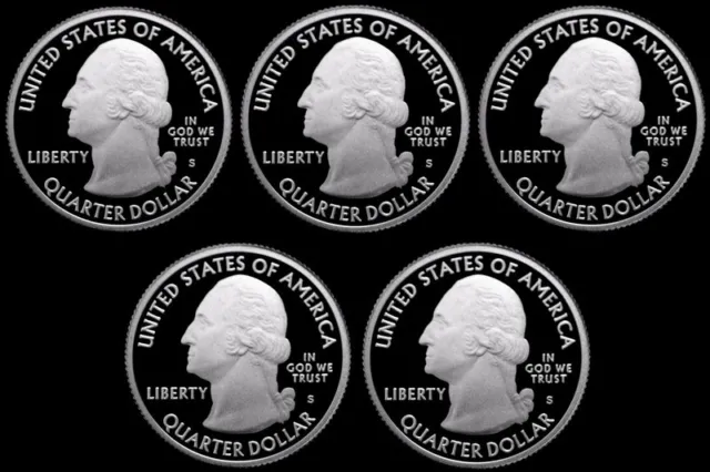 2019 S National Parks America the Beautiful Mint Clad Proof Set 5 Coins in Flips