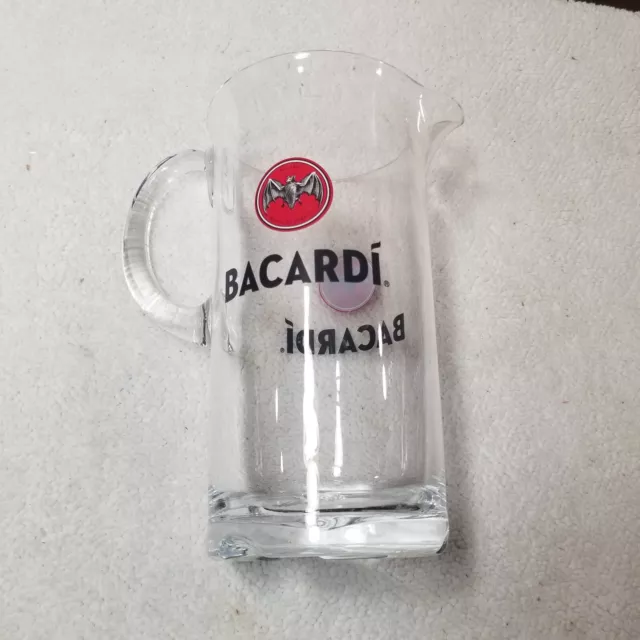 Bacardi Rum 48 oz Plastic Barware Advertising Pitcher  With Handle