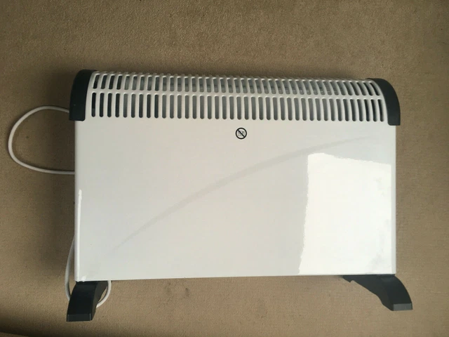 CLAS OHLSON CONVECTOR Fan Heater - Thermostate Overheating Protect 2000W  White £13.99 - PicClick UK