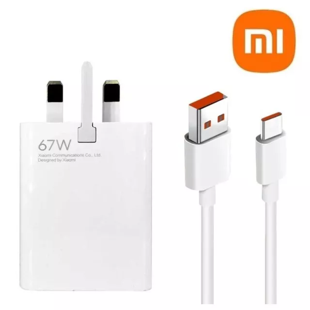 Free Shipping! Genuine Xiaomi 67W Fast AC Charger UK EU Plug Adapter MDY-12-EG