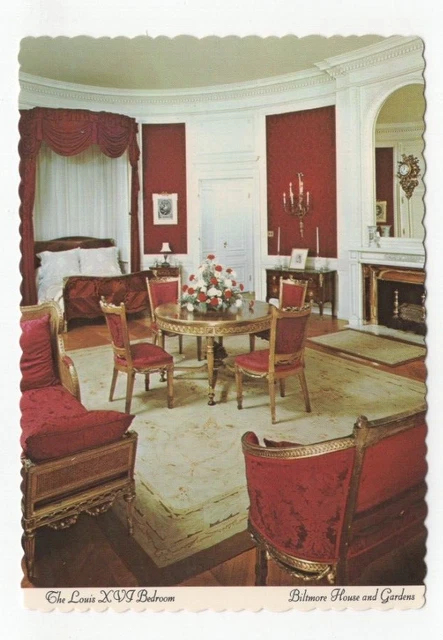 Louis XVI Bedroom at Biltmore House and Gardens, Asheville NC Postcard Unposted