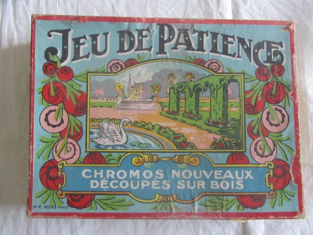 NK ATLAS France Jeu de Patience Puzzle incomplet en boîte années 30