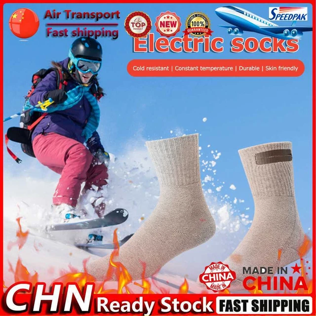 Electric Socks Constant Temperature Electric Heated Sock (Grey Medium Tube) Fr