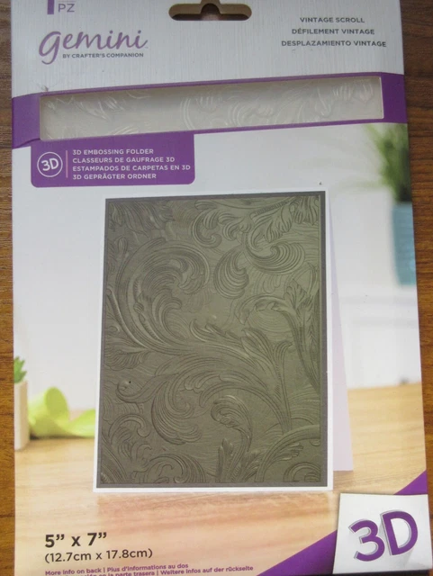 CRAFTERS COMPANION 3D Embossing Folder Vintage Scroll £4.00 - PicClick UK