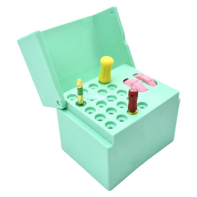 Dental Autoclavable Endo Block Bur Files Disinfection Box Measuring Count Holder