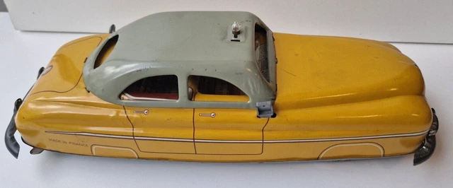 Jouet Mécanique Ancien Memo Taxi Tôle - Voiture Joustra Jep