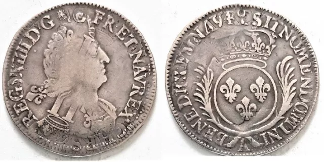 FRANCE * MONNAIE ROYALE * 1/2 ECU - 1694 A - Louis XIV - 13,09gr Montpellier