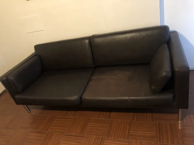 IKEA 3 Seater Leather Sofa