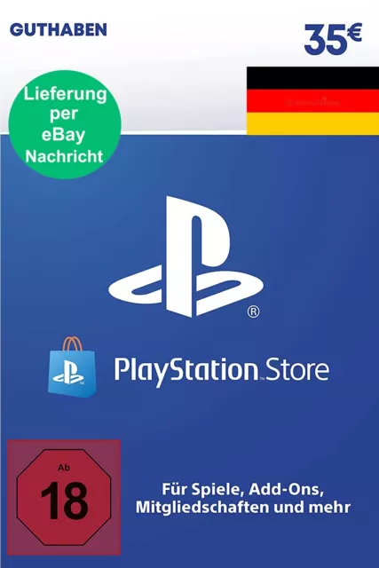 35 Euro PSN Card DE - Playstation Network Guthaben 35€ Digital Code - nur DE