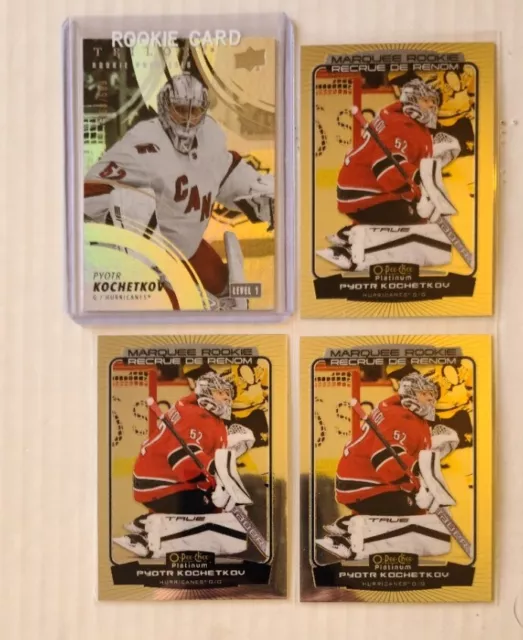 Pyotr Kochetkov 4 Rookie Rc Trilogy Level 1 168/699 & 3 Opc Platinum