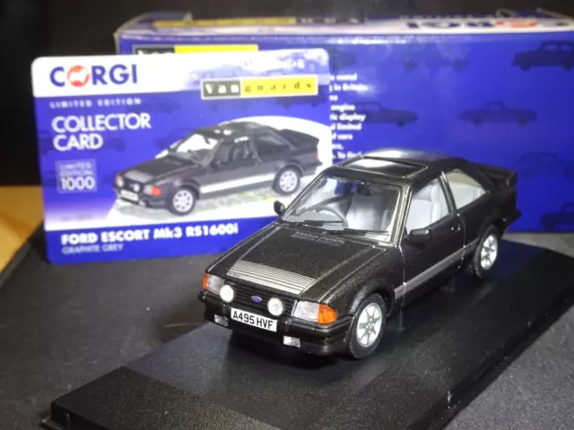 MEGA RARE 1 43 Corgi Vanguards Ford Escort Mk3 Rs 1600 Gris Graphite Nla EUR 13 84 PicClick FR