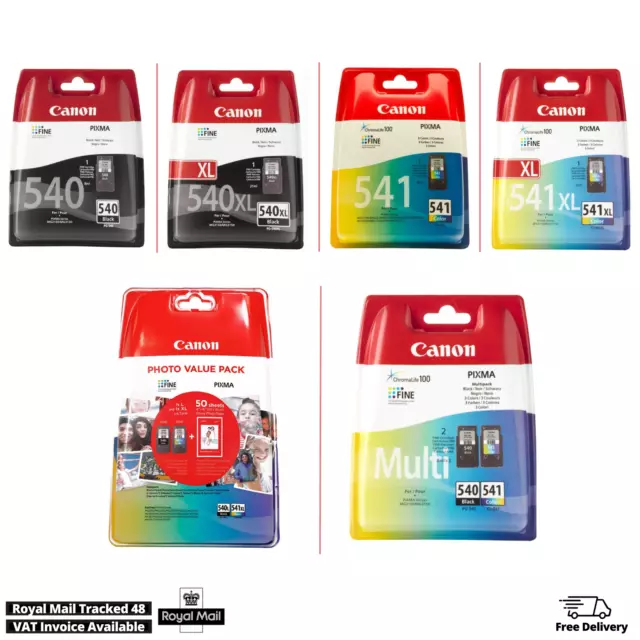 Genuine Canon PG540/PG540XL & CL541/CL541XL Ink Cartridges For PIXMA TS5150 Lot