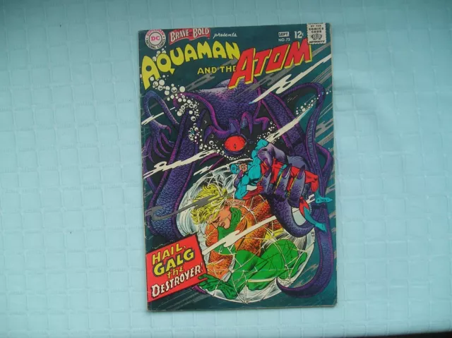 The Brave and the Bold 73 1967 1st App of Nuidis Vulko Aquaman Atom Sharp !!