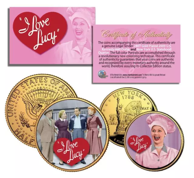 I LOVE LUCY 24K Gold U.S. Legal Tender 2-Coin Set *Officially Licensed*