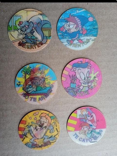 LOONEY TUNES TAZOS & Super Tazos Pogs Sabritas 1994 Mexico 6 Lenticular