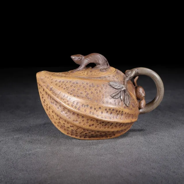 Vintage Chinese Handmade Yixing Zisha Teapot, Purple Clay  teaware  200ml