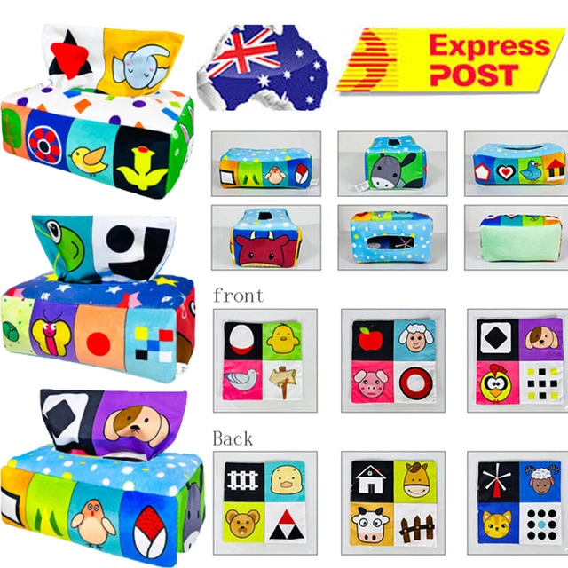 Baby Tissue Box Toy, Montessori Toys For Babies 6-12 Months Sensory Toys-Magic