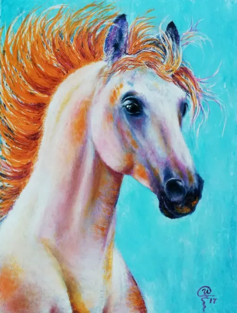 Original Oil Painting Horse -Animal Portrat -Wildlife Oil Painting - Pop Art
