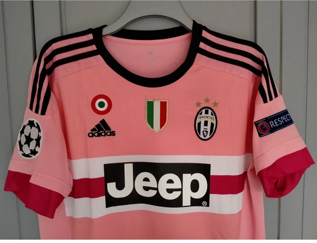 Juventus 2015/2016 Pink Away Football Shirt Drake  JUVE ITALY SIZE LARGE 42"