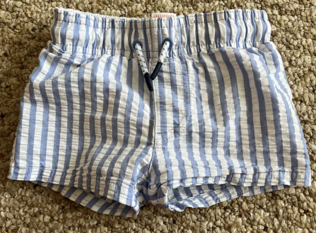 Cat & Jack Infant Boy’s Blue/White Stripe Swim Shorts | 12 Months