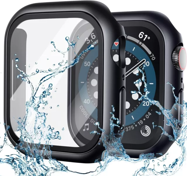 Lamicall Waterproof Case for Apple Watch Series 8 41mm, Series 7 41 mm-2 Pack