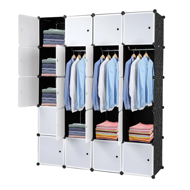 STACKABLE CUBE STORAGE DIY Plastic Modular Closet Storage