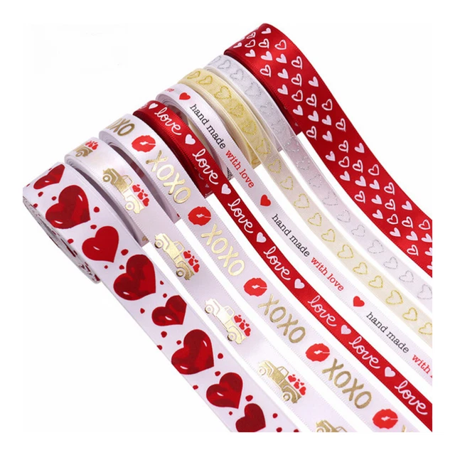 8Rolls Cadeau d'emballage Rubans Saint Valentin Cadeau Cadeau Gâteau Rubans DIY