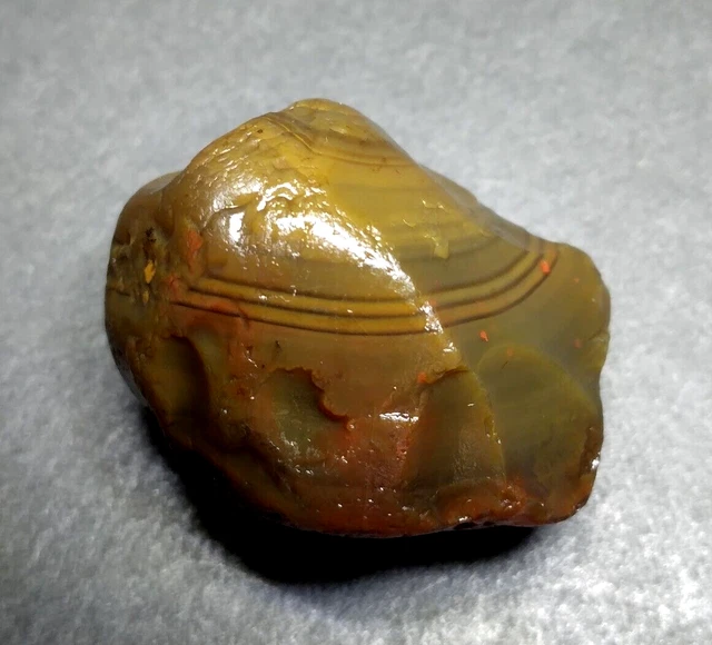 Lake Superior Agate 0.32 oz 'GREEN FORTIFIED' Rough Minnesota Gemstone - upnorth