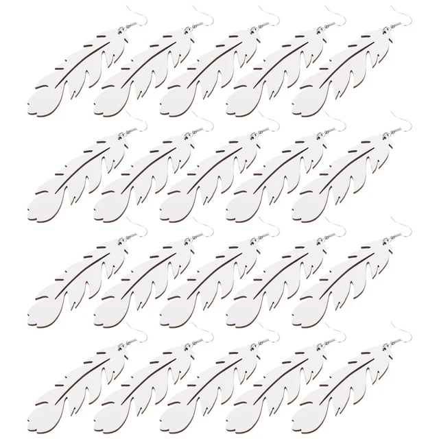 20 Sets Heat Transfer Earrings Pendant Sublimation Printing Earrings