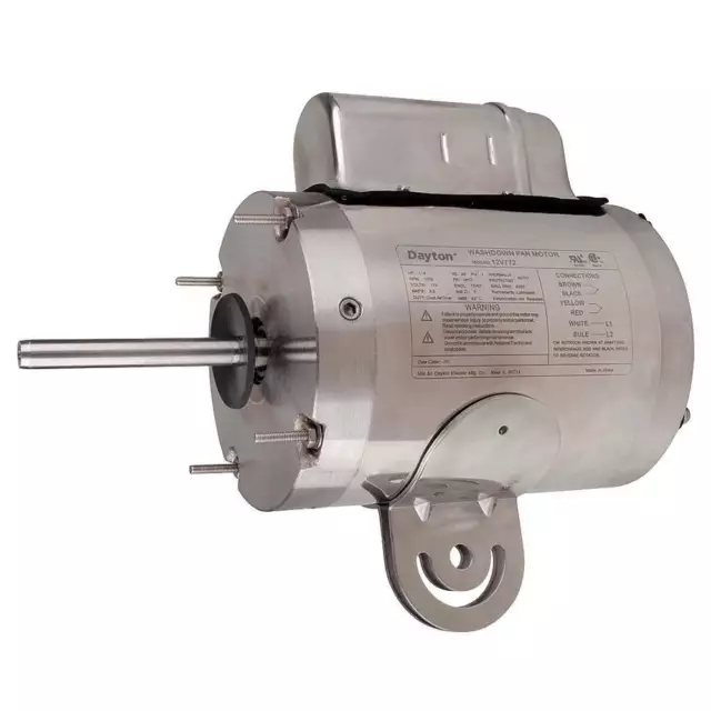 DAYTON 12V772 Washdown Motor,1/4 HP,1075,48YZ,115V 12V772