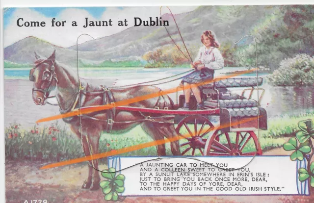 Novelty Postcard of Dublin.  Unused.