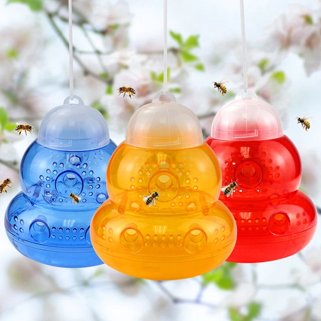 Gourd Shaped Beehive Wasp Trap Reusable Portable Bee Insect Trap for Garden Yard