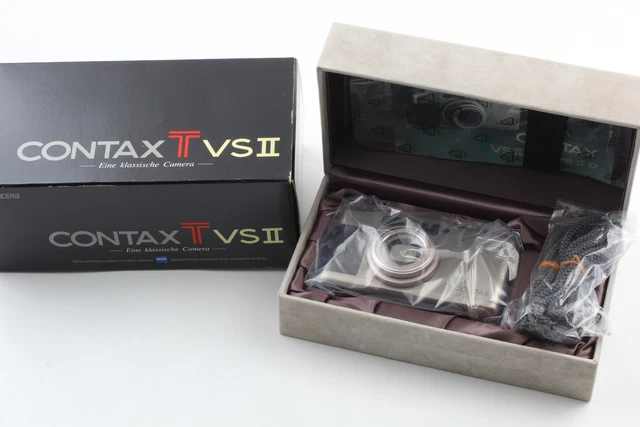 NEAR MINT+3 IN BOX LCD Works Contax TVS II Point & Shoot 35mm Film Camera JAPAN