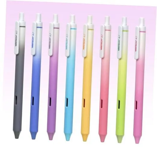 Gel Pens Fine Point: Retractable Assorted Color Ink Pen Smooth Writing 8ct