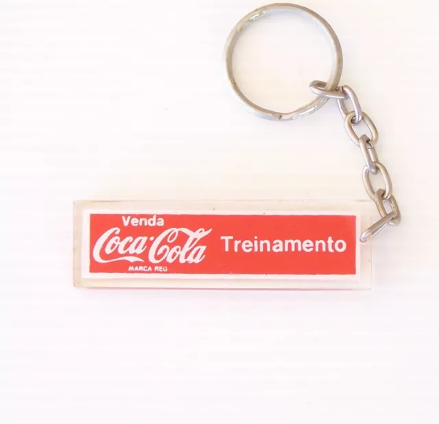 Vintage Vendo Coca-Cola Treinamento Coke Souvenir Acrylic Key Chain Keyring