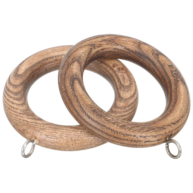 2 Pcs Wooden Curtain Ring Hooks Hanging Garland Curtain Buckle