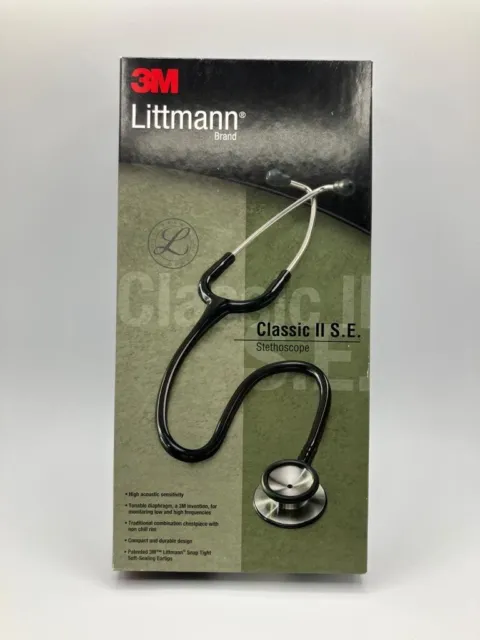 3m Littmann Classic ii S.E. BLACK Stethoscope 28"