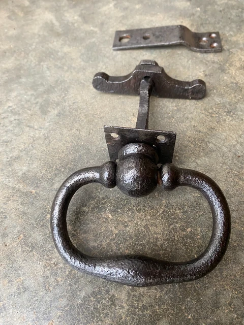 Poignee De Porte Ancienne En Fer Forge