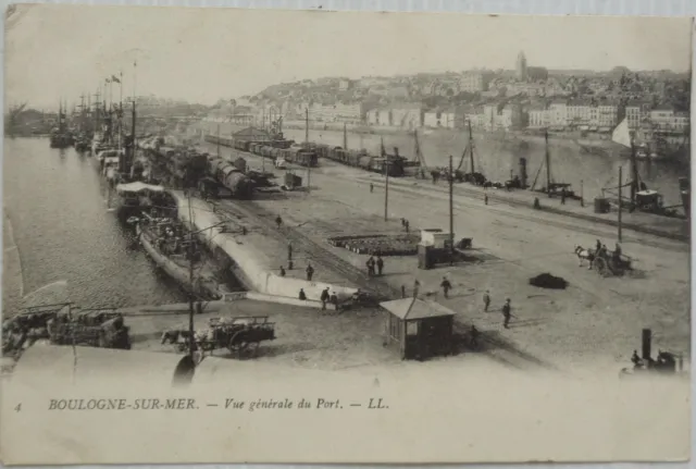 Boulogne On Mer 62 CPA View General Du Port Good Condition 1905
