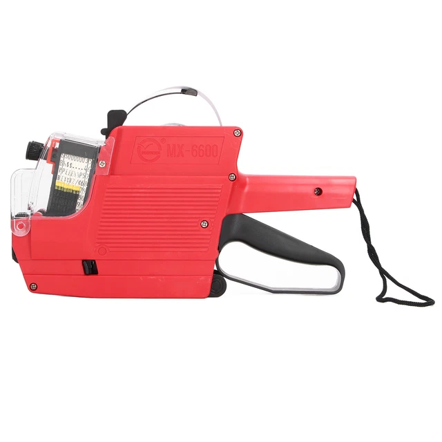 Price Tag 10 Digits 2 Lines Labeller Marker Attacher Tool Red For Office