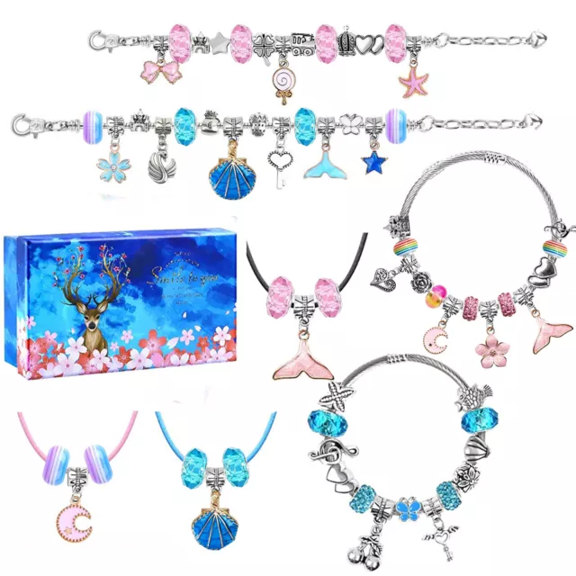 Bracelet Making Kit Bead Jewelry Pendant Set DIY Craft Girls Gift for Kids