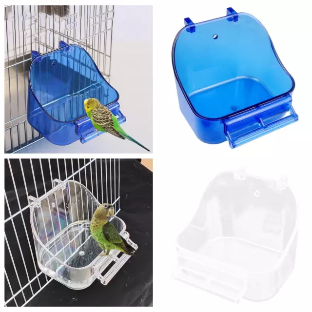 3 en 1 Bird Cage Feeder Parrot Feeding Station, Water Bowl Seed Food Container