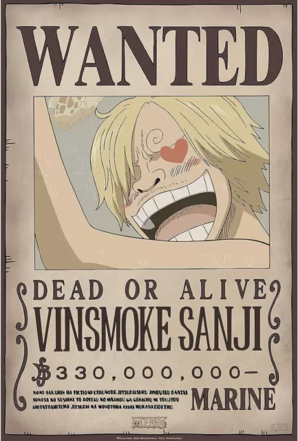 One Piece Poster Ricercato "Wanted Vinsmoke Sanji" 52 x 35 cm AbyStyle