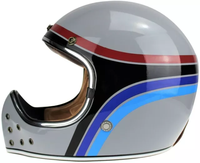 Viper F701 Mx Retro Vintage Fibreglass Off Road Full Face Motorcycle Helmet