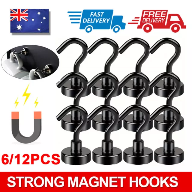 6/12pcs Strong Magnetic Hooks Hook Hanger cruise ship Key Holder Kitchen fridge
