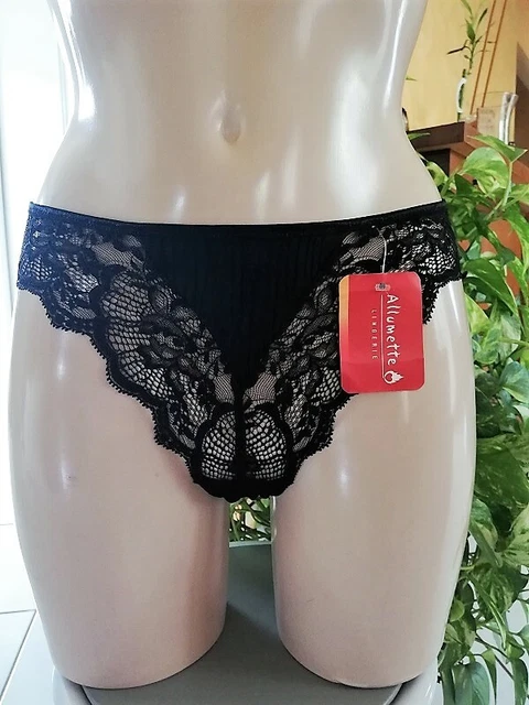String Allumette Paris Taille 4 - Modèle AIDA Couleur Noir - Neuf Avec étiquettes - Réf. 7011