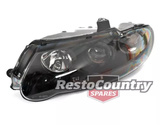 Holden Commodore Black Projector Headlights PAIR VX VU head light ss executive 3