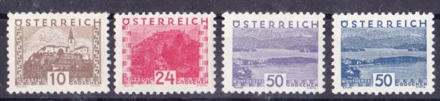 Österreich 1932 aus ANK/Mi 530-543 ** Lot Kleine Landschaft postfrisch